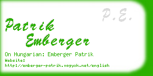 patrik emberger business card